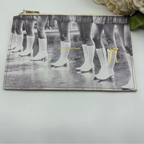 Kate Spade Office Kick up Your Heels Pencil Case Cosmetic Bag - Picture 3 of 7